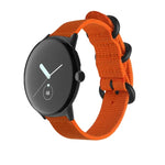 Google Pixel Watch 4 / 3 / 2 / 1 41mm用 編みナイロン スチールバックルウォッチバンド
