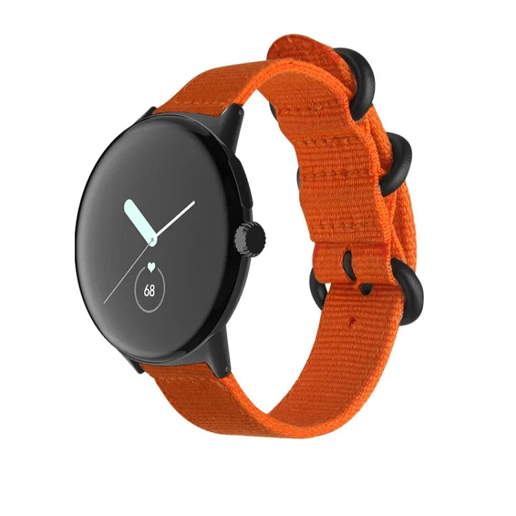 Google Pixel Watch 4 / 3 / 2 / 1 41mm用 編みナイロン スチールバックルウォッチバンド