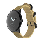 Google Pixel Watch 4 / 3 / 2 / 1 41mm用 編みナイロン スチールバックルウォッチバンド