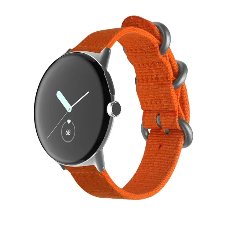 Google Pixel Watch 4 / 3 / 2 / 1 41mm用 編みナイロン スチールバックルウォッチバンド