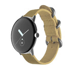 Google Pixel Watch 4 / 3 / 2 / 1 41mm用 編みナイロン スチールバックルウォッチバンド