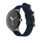 Google Pixel Watch 4 / 3 / 2 / 1 41mm用 編みナイロン スチールバックルウォッチバンド