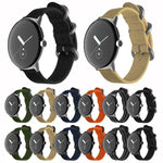 Google Pixel Watch 4 / 3 / 2 / 1 41mm用 編みナイロン スチールバックルウォッチバンド