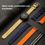 Google Pixel Watch 4 / 3 / 2 / 1 41mm用 編みナイロン スチールバックルウォッチバンド