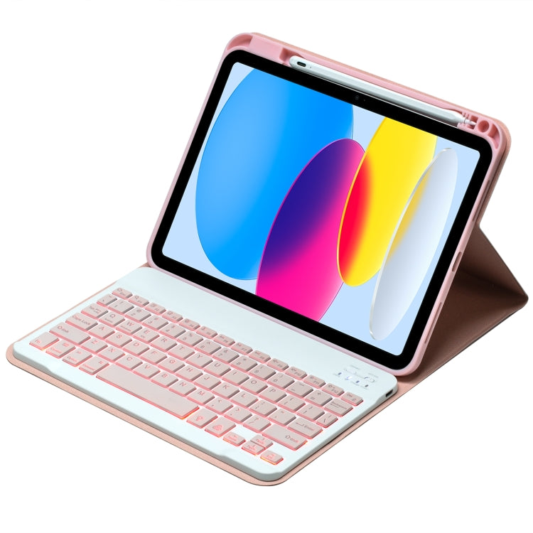 SA-10DS バックライトBluetoothキーボード付きレザータブレットケース ペンスロット付き, iPad 第10世代 10.9 2022用