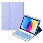SA-10DS バックライトBluetoothキーボード付きレザータブレットケース ペンスロット付き, iPad 第10世代 10.9 2022用