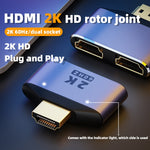 2-in-1 2K 60Hz HDMIアダプター インジケーターライト付き