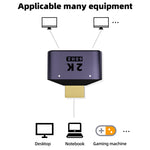 2-in-1 2K 60Hz HDMIアダプター インジケーターライト付き