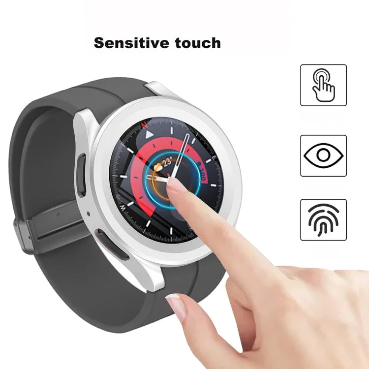PC＋強化フィルム燃料噴射ウォッチ保護ケース、Samsung Galaxy Watch5 Pro 45mm用