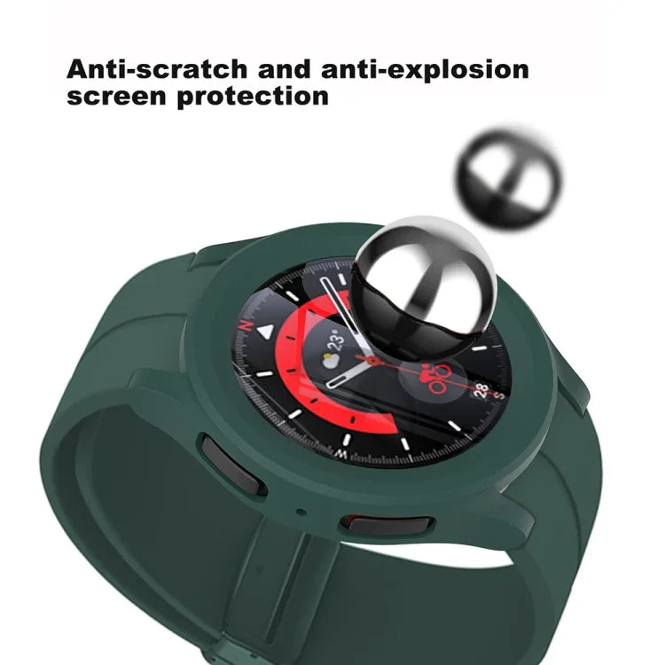 PC＋強化フィルム燃料噴射ウォッチ保護ケース、Samsung Galaxy Watch5 Pro 45mm用