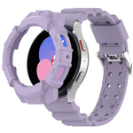 アーマーシリコンウォッチバンド＋保護ケース、Samsung Galaxy Watch5 40mm用、Samsung Galaxy Watch5 44mm用、Samsung Galaxy Watch4 40mm用、Samsung Galaxy Watch4 44mm用