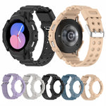 アーマーシリコンウォッチバンド＋保護ケース、Samsung Galaxy Watch5 40mm用、Samsung Galaxy Watch5 44mm用、Samsung Galaxy Watch4 40mm用、Samsung Galaxy Watch4 44mm用