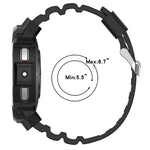 アーマーシリコンウォッチバンド＋保護ケース、Samsung Galaxy Watch5 40mm用、Samsung Galaxy Watch5 44mm用、Samsung Galaxy Watch4 40mm用、Samsung Galaxy Watch4 44mm用