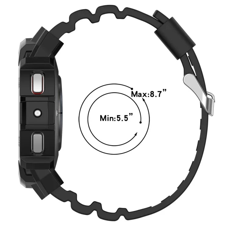 アーマーシリコンウォッチバンド＋保護ケース、Samsung Galaxy Watch5 40mm用、Samsung Galaxy Watch5 44mm用、Samsung Galaxy Watch4 40mm用、Samsung Galaxy Watch4 44mm用