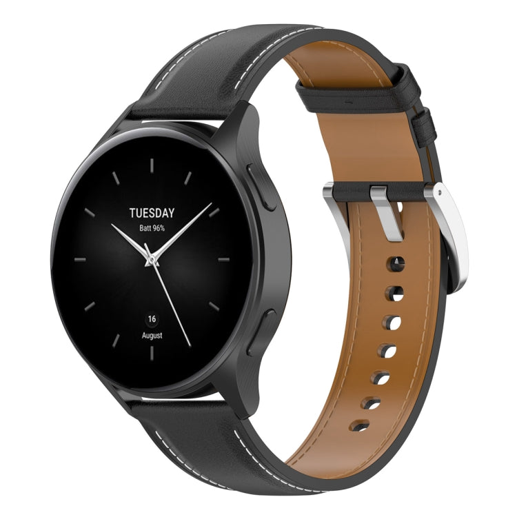 22mm Genuine Leather Watch Band, For Huawei Watch Buds/Xiaomi Watch S2
