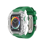 フッ素ゴムクリアウォッチバンドケース、Apple Watch シリーズ8＆7 45mm用、Apple Watch シリーズ8＆7 45mm/SE 2＆6＆SE＆5＆4 44mm用