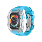 フッ素ゴムクリアウォッチバンドケース、Apple Watch シリーズ8＆7 45mm用、Apple Watch シリーズ8＆7 45mm/SE 2＆6＆SE＆5＆4 44mm用