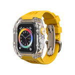 フッ素ゴムクリアウォッチバンドケース、Apple Watch シリーズ8＆7 45mm用、Apple Watch シリーズ8＆7 45mm/SE 2＆6＆SE＆5＆4 44mm用