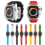 フッ素ゴムクリアウォッチバンドケース、Apple Watch シリーズ8＆7 45mm用、Apple Watch シリーズ8＆7 45mm/SE 2＆6＆SE＆5＆4 44mm用