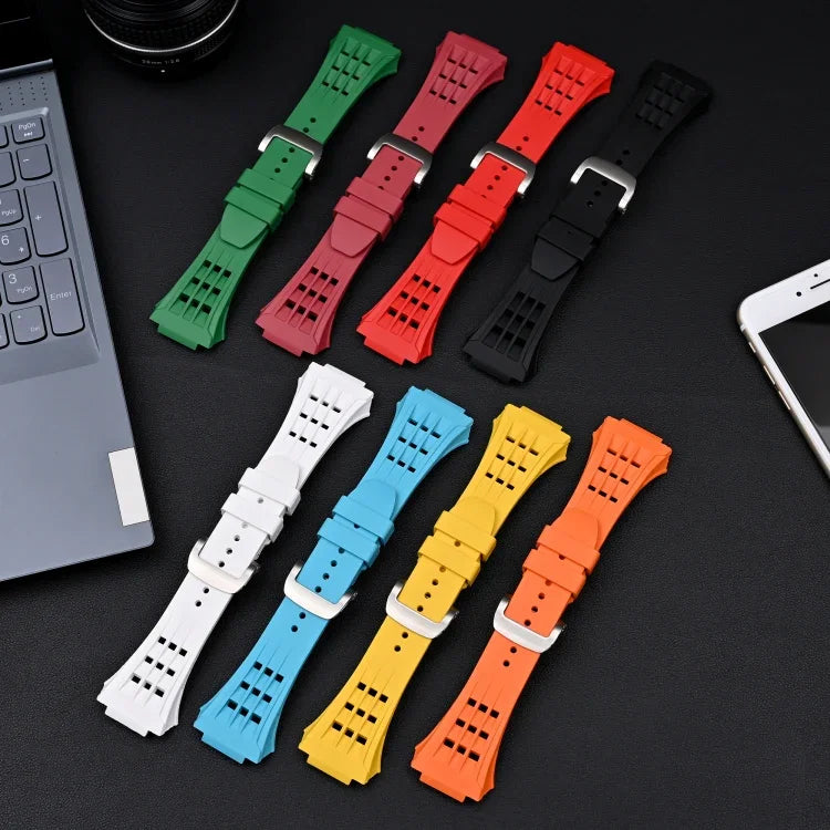 フッ素ゴムクリアウォッチバンドケース、Apple Watch シリーズ8＆7 45mm用、Apple Watch シリーズ8＆7 45mm/SE 2＆6＆SE＆5＆4 44mm用