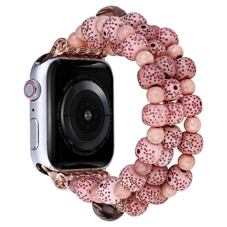 シンプルボーディビーズウォッチバンド、Apple Watch Ultra 49mm / シリーズ8＆7 45mm用、Apple Watch シリーズ8＆7 41mm用