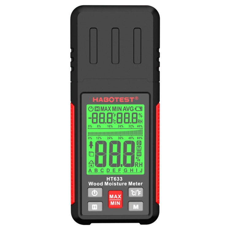 HABOTEST HT633 携帯用多機能デジタル表示 木材水分計, HT633