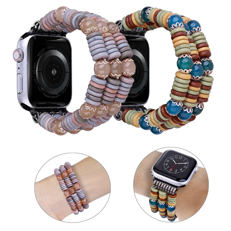 ピースビーズウォッチバンド、Apple Watch Ultra 49mm / シリーズ8＆7 45mm用、Apple Watch シリーズ8＆7 41mm用