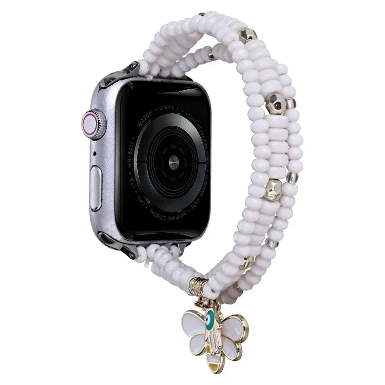 3列ビーズウォッチバンド、Apple Watch Ultra 49mm / シリーズ8＆7 45mm用、Apple Watch シリーズ8＆7 41mm用
