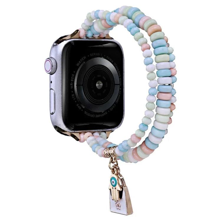 3列ビーズウォッチバンド、Apple Watch Ultra 49mm / シリーズ8＆7 45mm用、Apple Watch シリーズ8＆7 41mm用