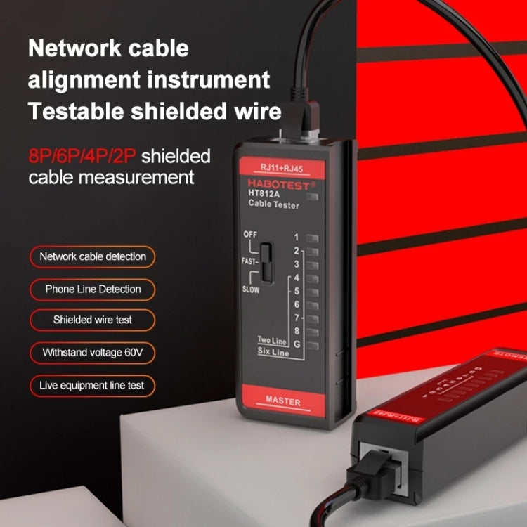 HABOTEST HT812A 2イン1電話回線ネットワークラインテスター、HT812A