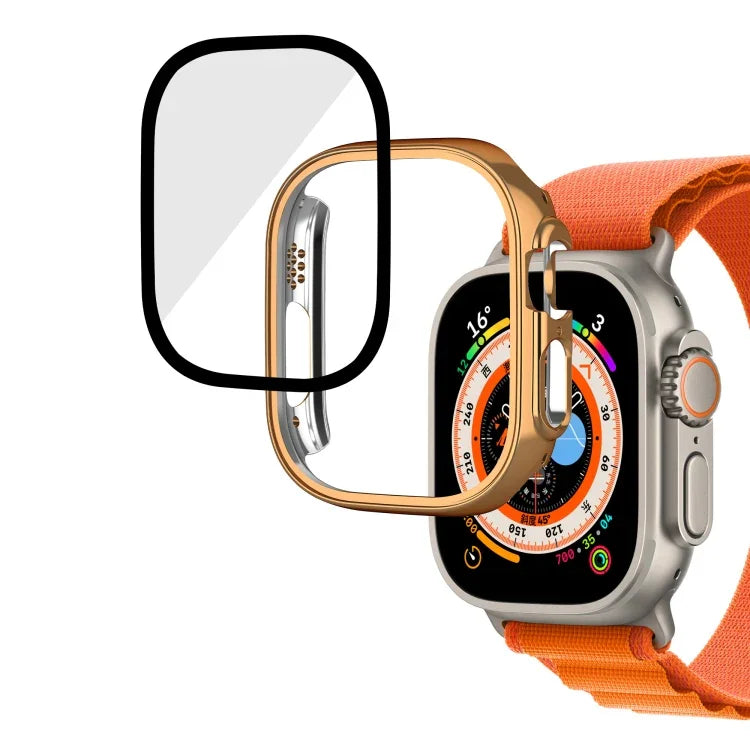 メッキ光沢PC強化ガラス一体型ウォッチケース、Apple Watch Ultra 3 / 2 / 1 49mm用