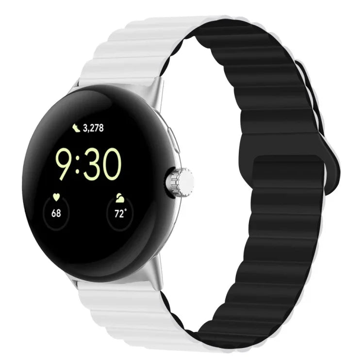 リバースバックル磁気シリコンウォッチバンド Google Pixel Watch 4 / 3 / 2 / 1 41mm用