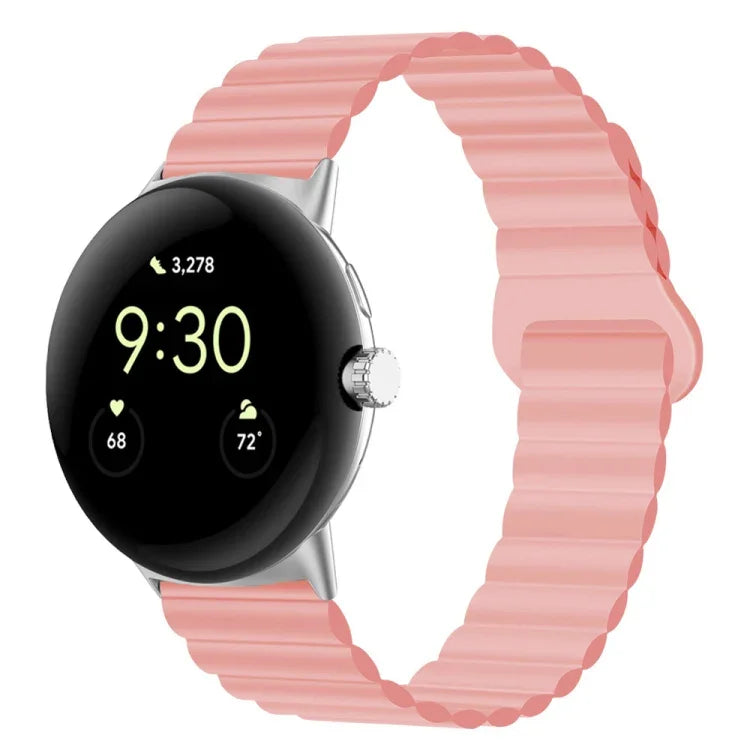 リバースバックル磁気シリコンウォッチバンド Google Pixel Watch 4 / 3 / 2 / 1 41mm用