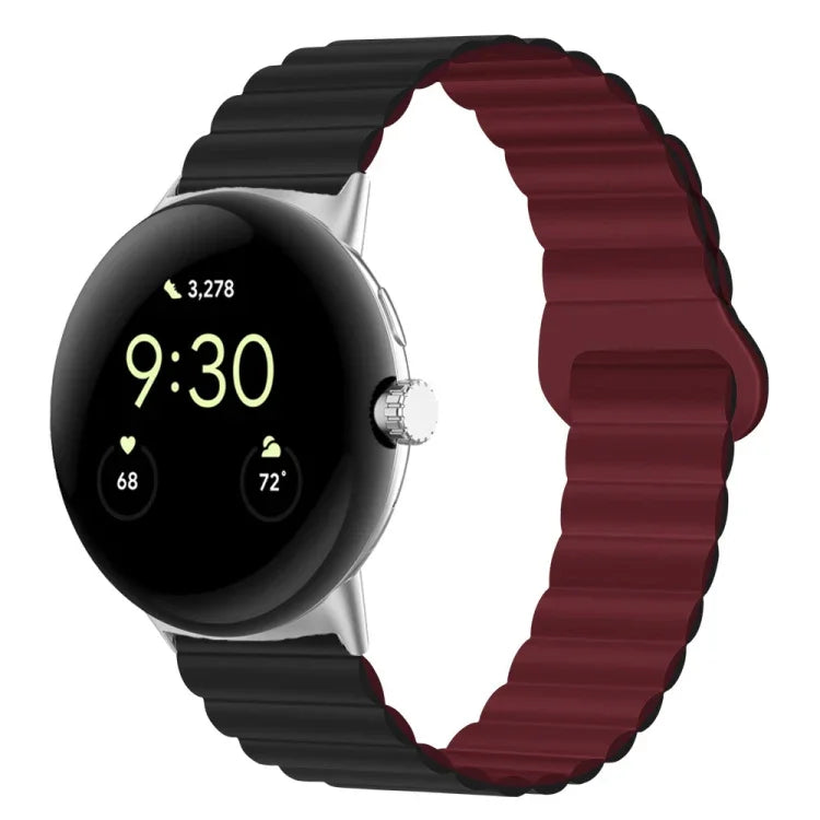 リバースバックル磁気シリコンウォッチバンド Google Pixel Watch 4 / 3 / 2 / 1 41mm用