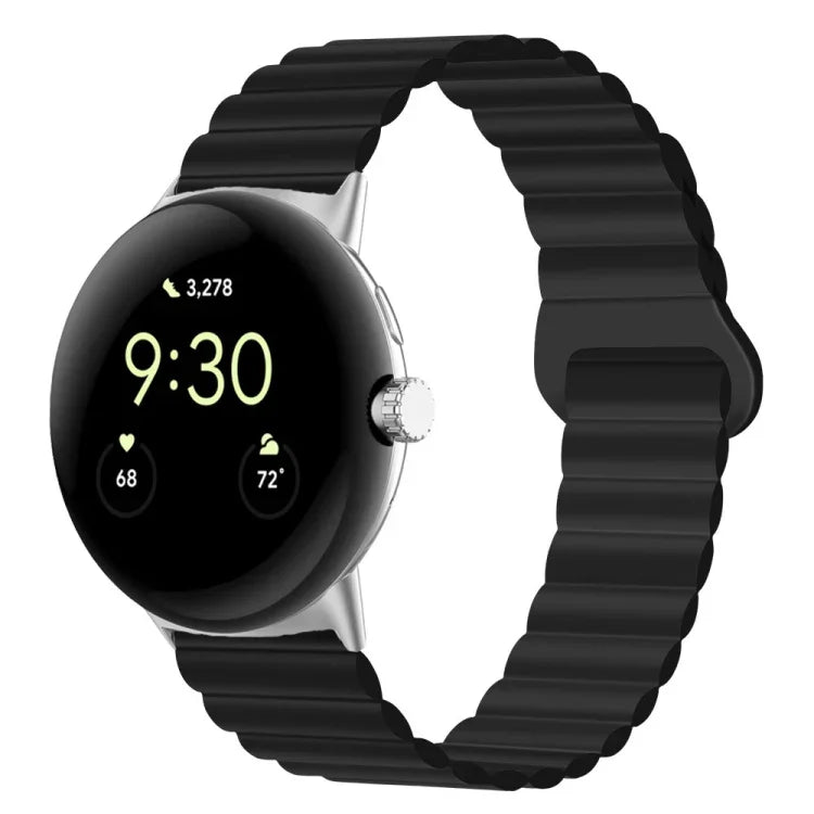 リバースバックル磁気シリコンウォッチバンド Google Pixel Watch 4 / 3 / 2 / 1 41mm用