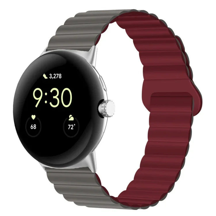 リバースバックル磁気シリコンウォッチバンド Google Pixel Watch 4 / 3 / 2 / 1 41mm用