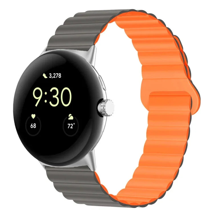 リバースバックル磁気シリコンウォッチバンド Google Pixel Watch 4 / 3 / 2 / 1 41mm用