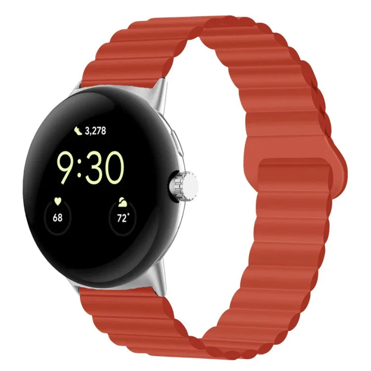 リバースバックル磁気シリコンウォッチバンド Google Pixel Watch 4 / 3 / 2 / 1 41mm用