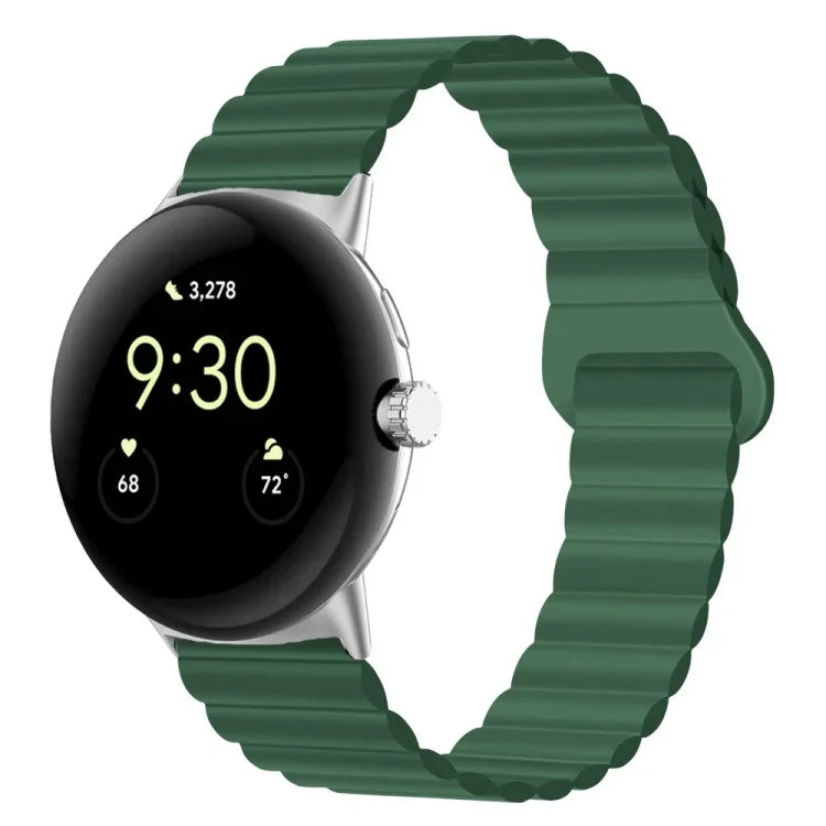 リバースバックル磁気シリコンウォッチバンド Google Pixel Watch 4 / 3 / 2 / 1 41mm用