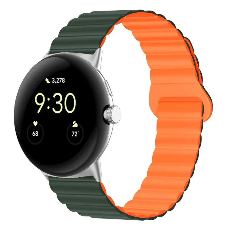 リバースバックル磁気シリコンウォッチバンド Google Pixel Watch 4 / 3 / 2 / 1 41mm用