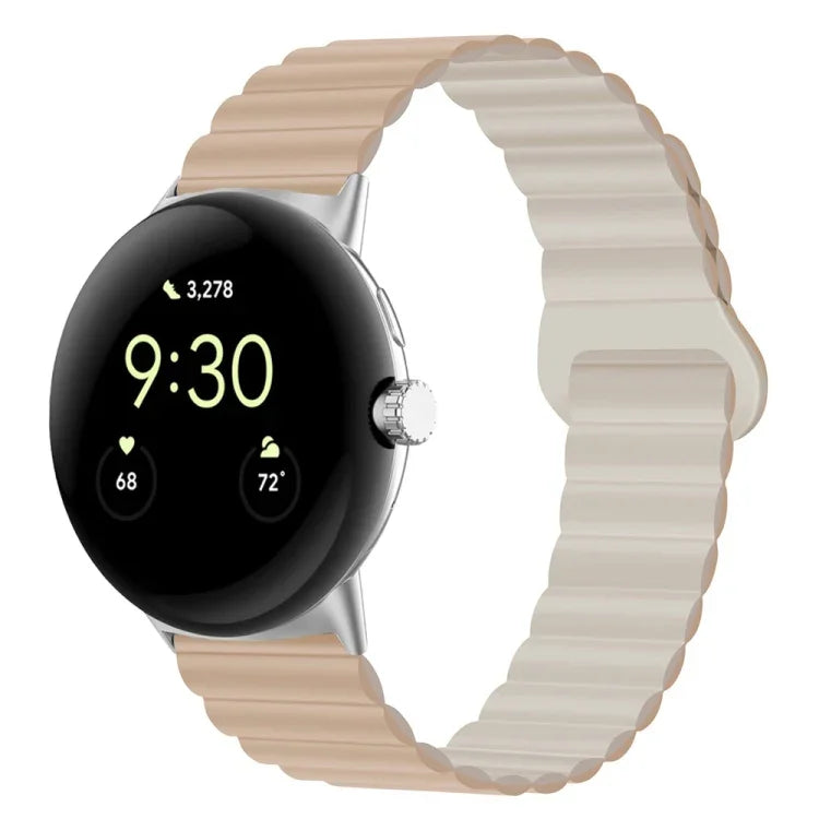 リバースバックル磁気シリコンウォッチバンド Google Pixel Watch 4 / 3 / 2 / 1 41mm用