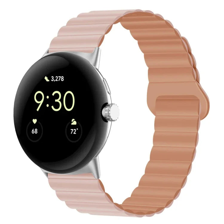 リバースバックル磁気シリコンウォッチバンド Google Pixel Watch 4 / 3 / 2 / 1 41mm用