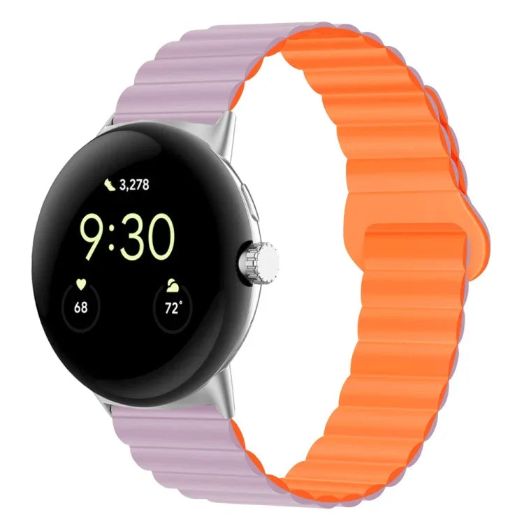 リバースバックル磁気シリコンウォッチバンド Google Pixel Watch 4 / 3 / 2 / 1 41mm用