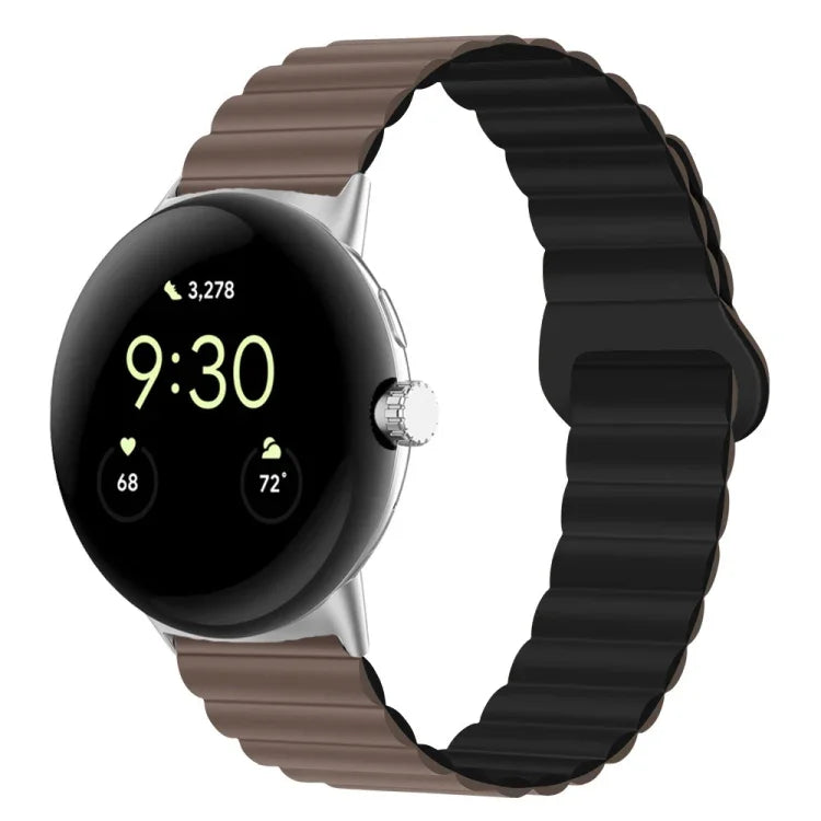 リバースバックル磁気シリコンウォッチバンド Google Pixel Watch 4 / 3 / 2 / 1 41mm用