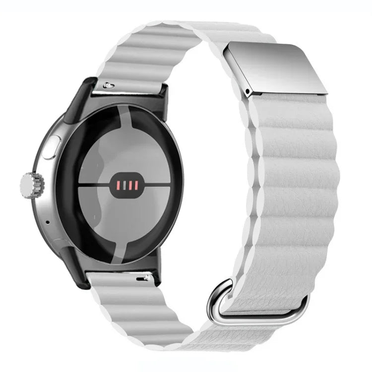 リバースバックル磁気本革ウォッチバンド、Google Pixel Watch 4 / 3 / 2 / 1 41mm用