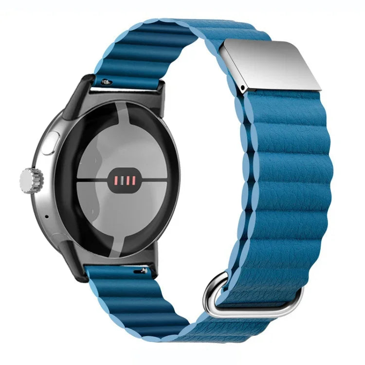 リバースバックル磁気本革ウォッチバンド、Google Pixel Watch 4 / 3 / 2 / 1 41mm用