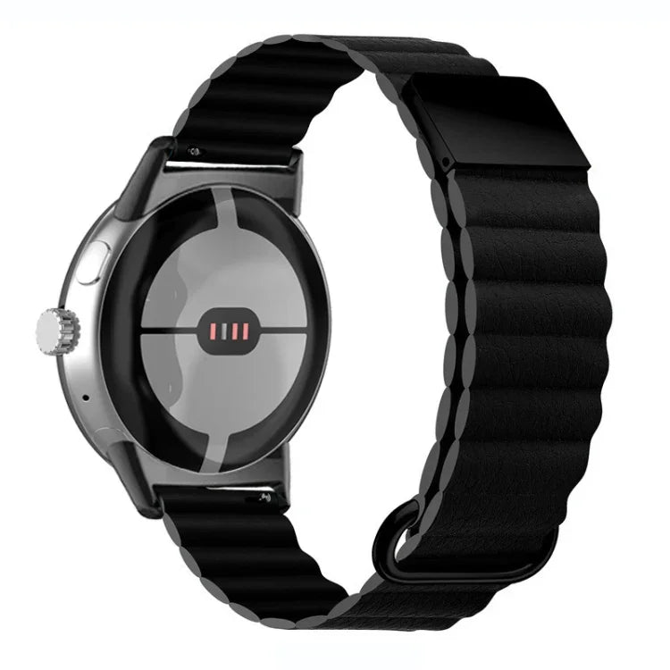 リバースバックル磁気本革ウォッチバンド、Google Pixel Watch 4 / 3 / 2 / 1 41mm用