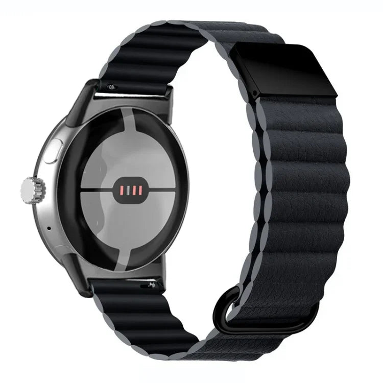 リバースバックル磁気本革ウォッチバンド、Google Pixel Watch 4 / 3 / 2 / 1 41mm用