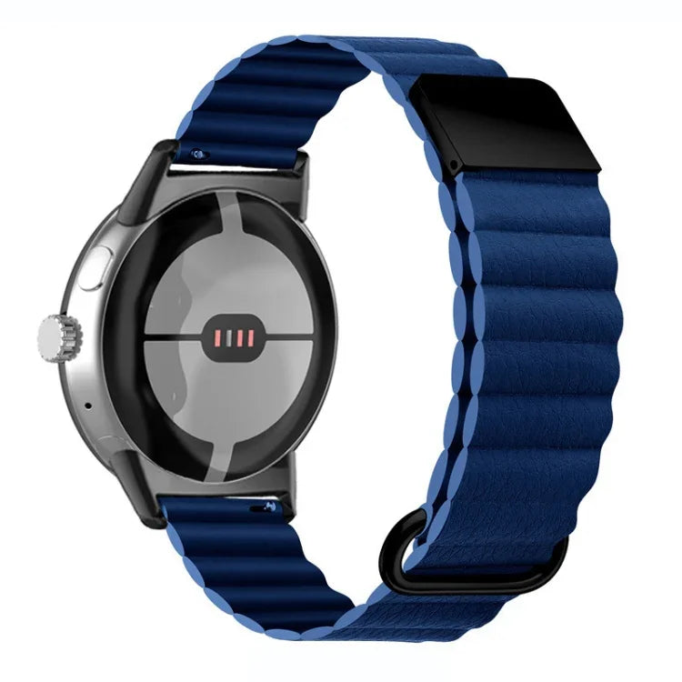 リバースバックル磁気本革ウォッチバンド、Google Pixel Watch 4 / 3 / 2 / 1 41mm用