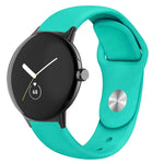 単色リバースバックルシリコンウォッチバンド、Google Pixel Watch 4 / 3 / 2 / 1 41mm用